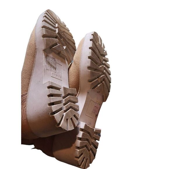 Dolce Vita Hank Combat Wedge Boots Canvas Faux Leather 9.5 - Picture 6 of 6